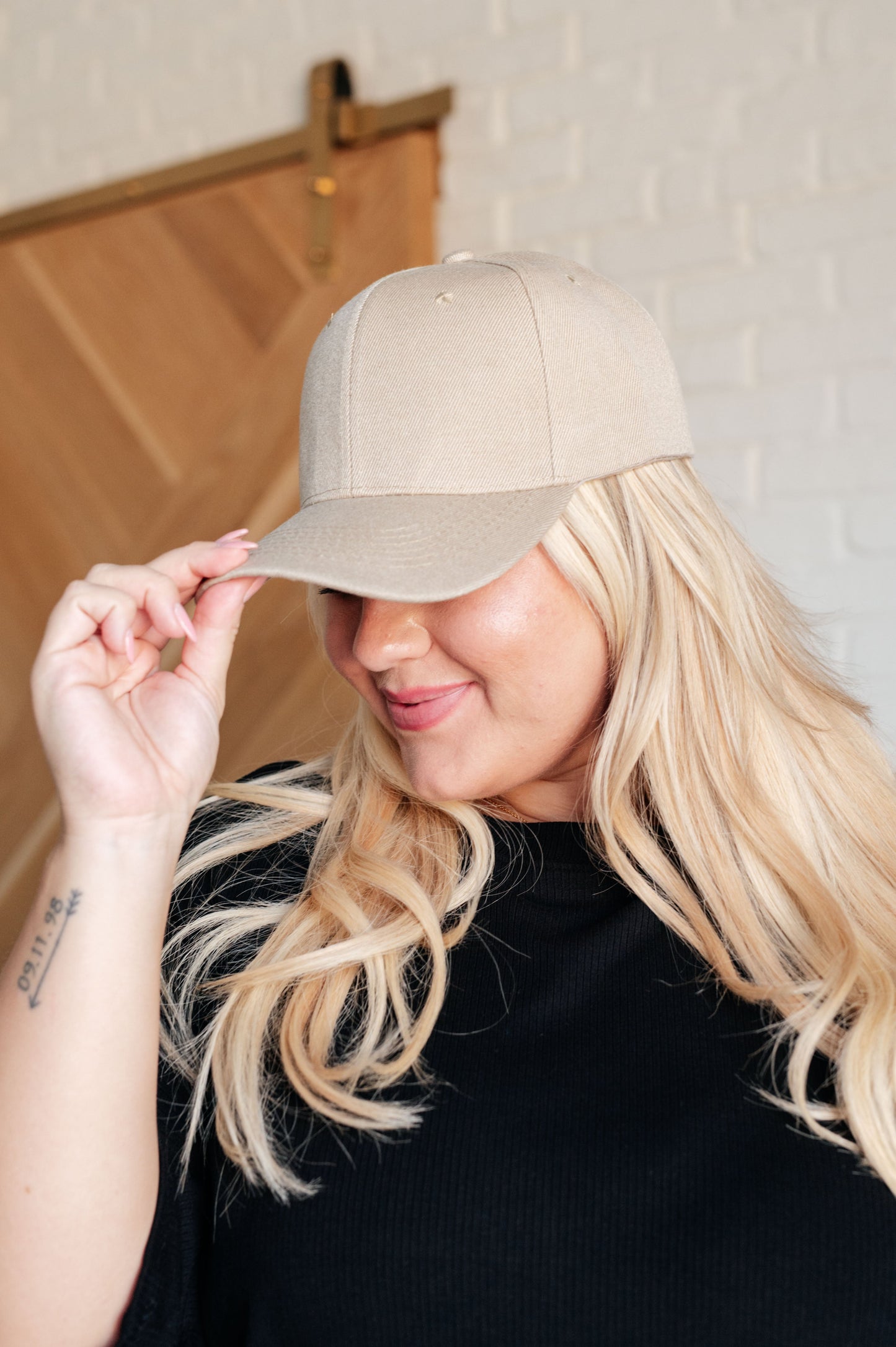 Basic Babe Baseball Hat in Khaki