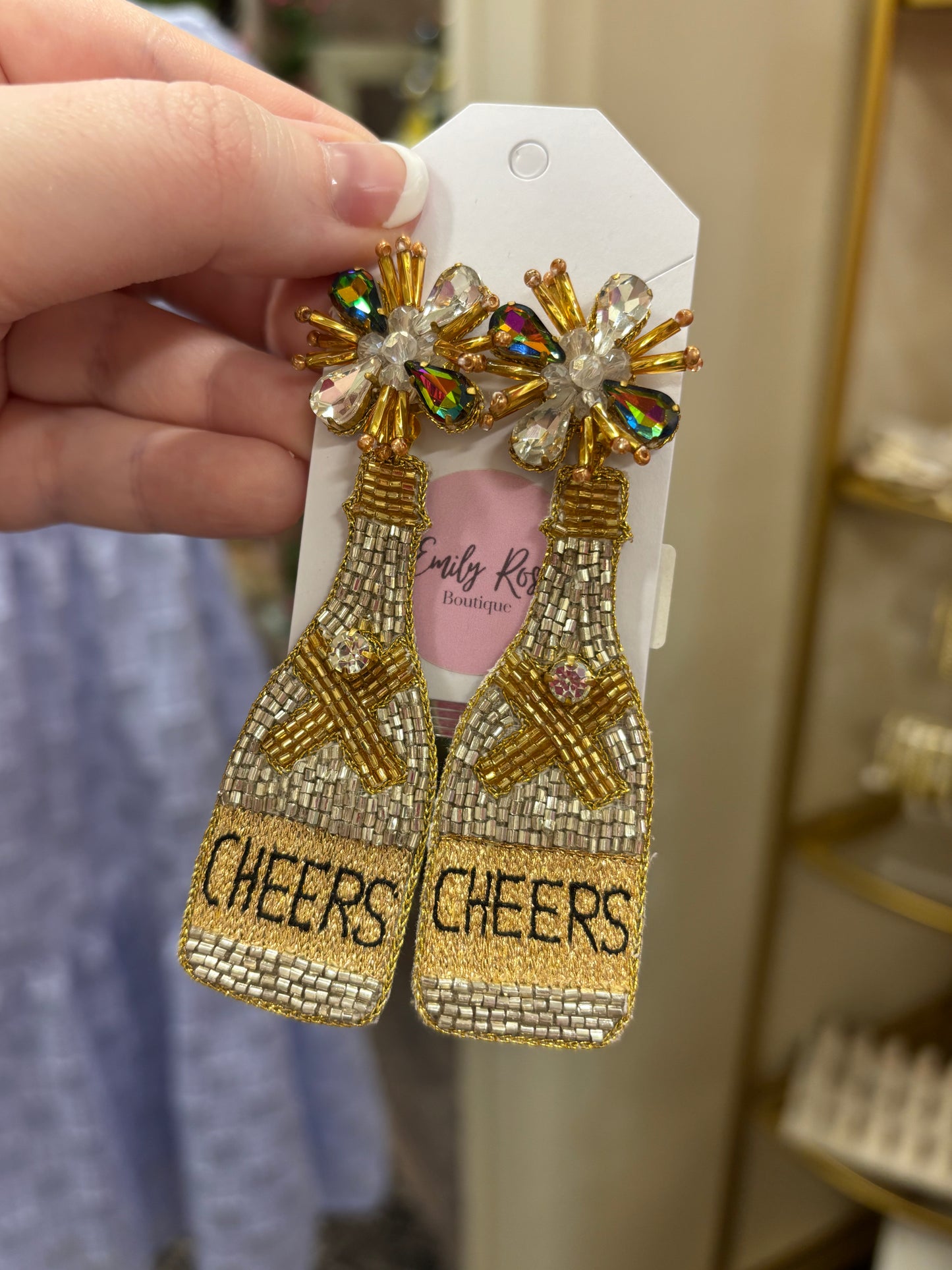 Cheers Champagne Earrings