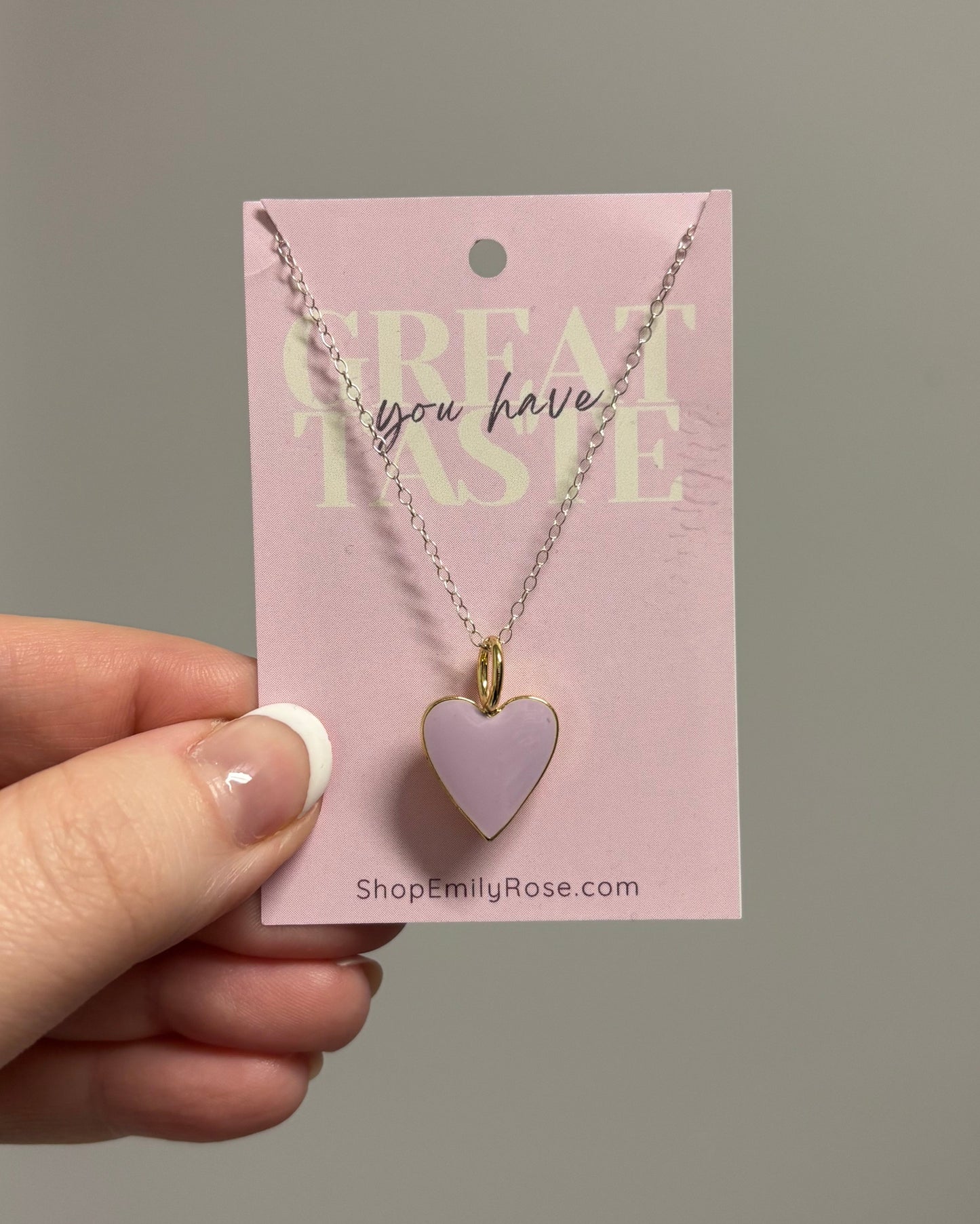 Lavender Heart Necklace