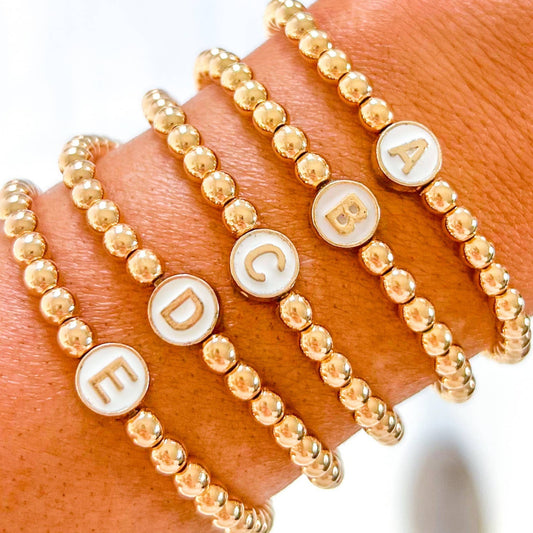 Initial Beaded Bracelet