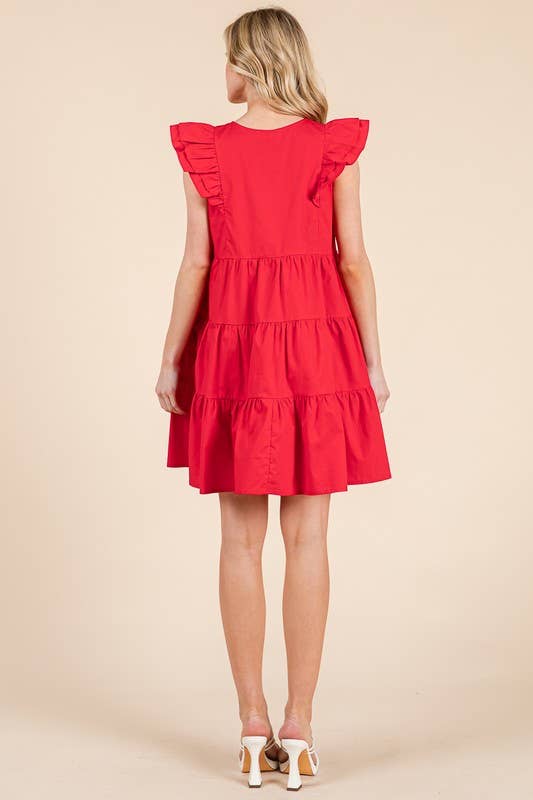 Red Hot Tiered Dress