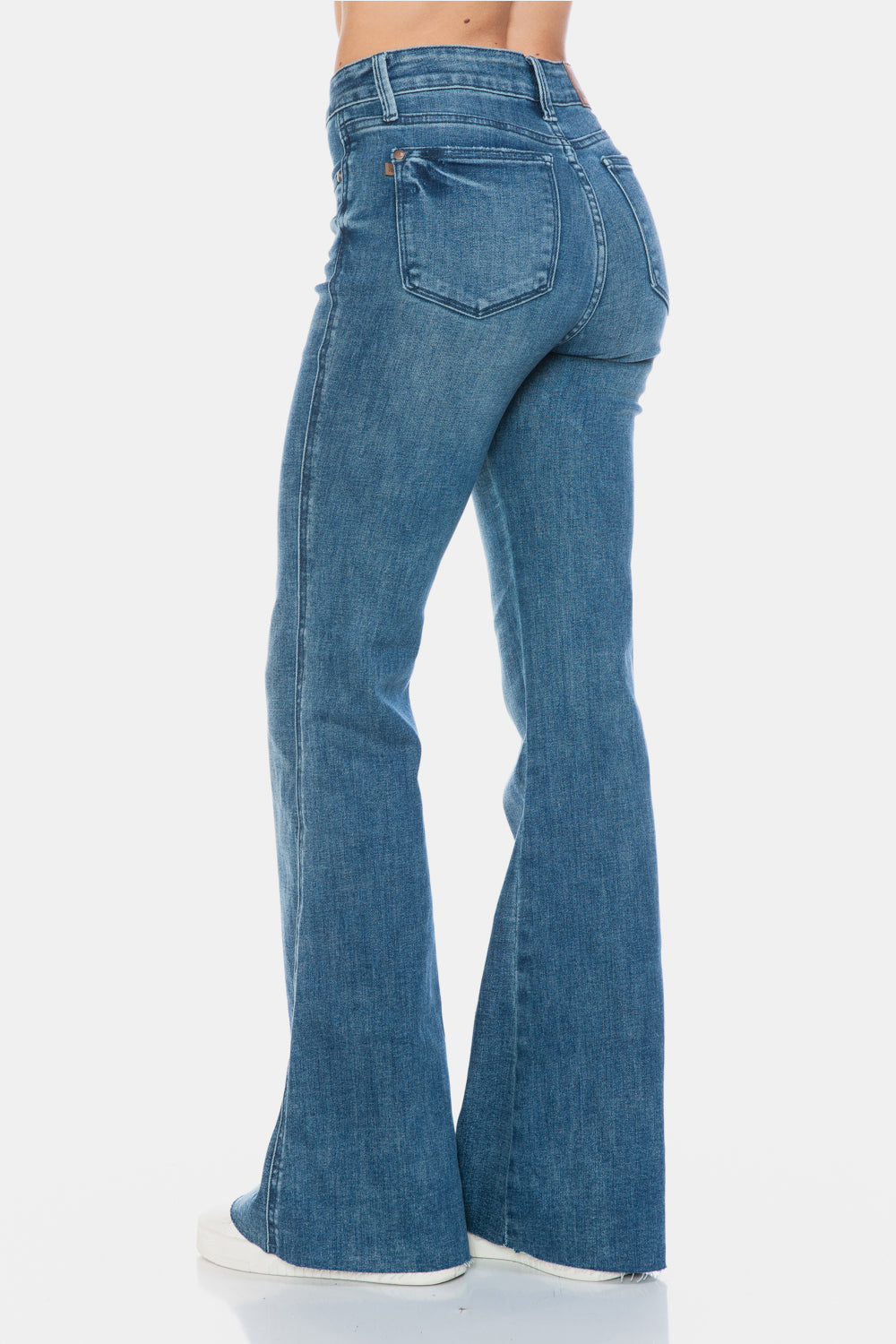 High Rise Flare Jeans in Medium Wash