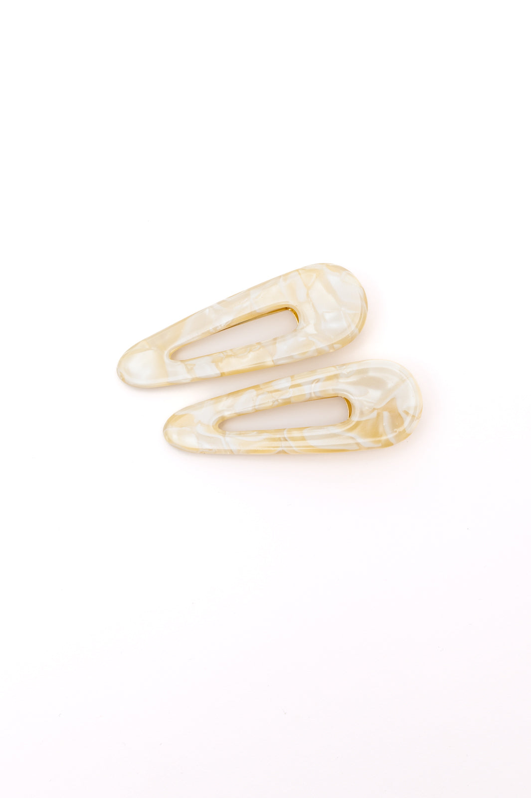 2 Pack Hair Clip in Gold Shell