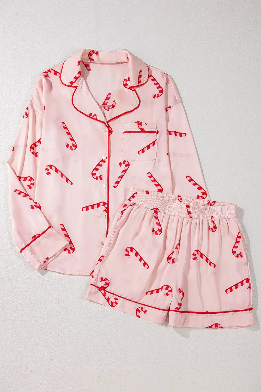 Candy Cane Lane Top and Shorts Lounge Set