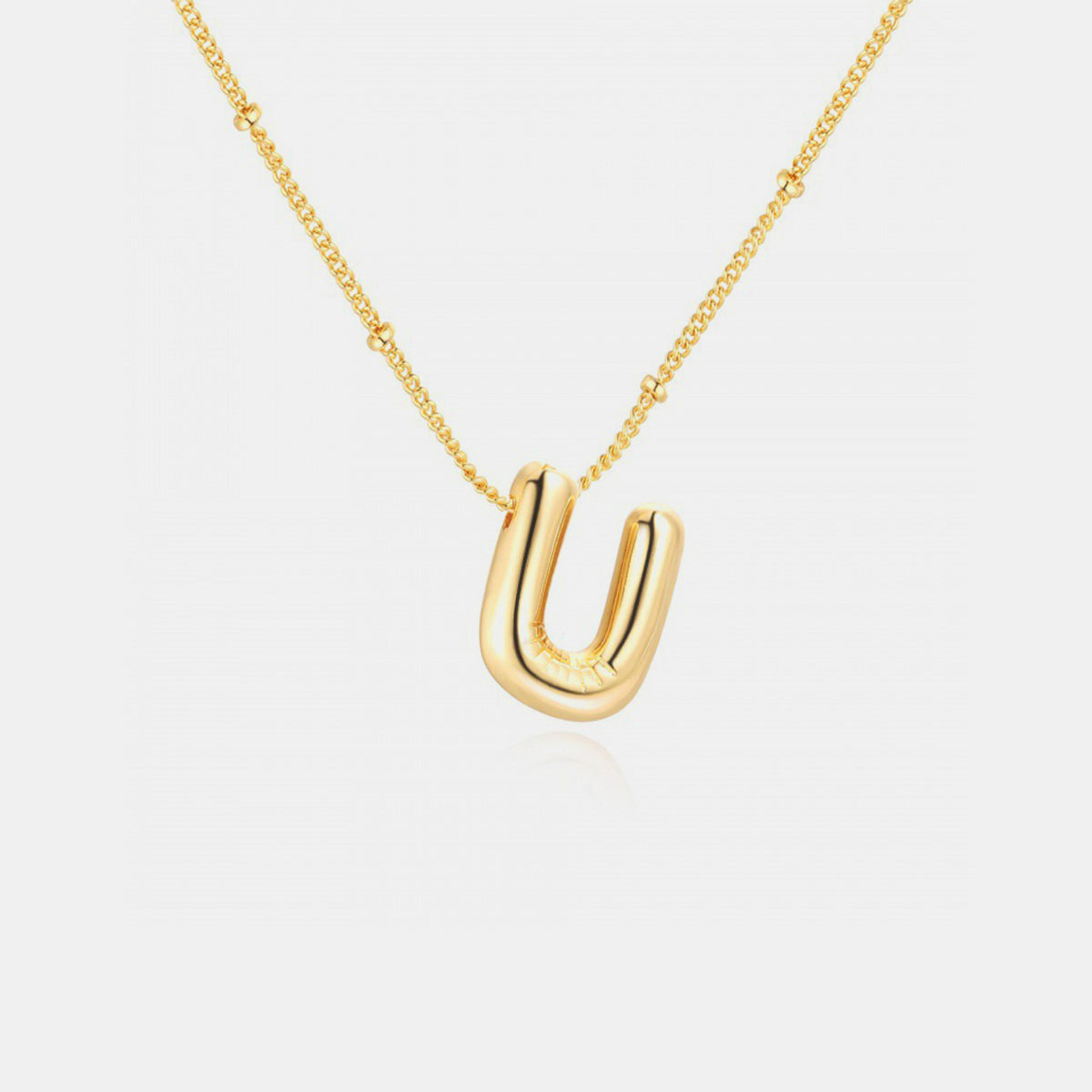 Bubble Initial Necklace: T - Z