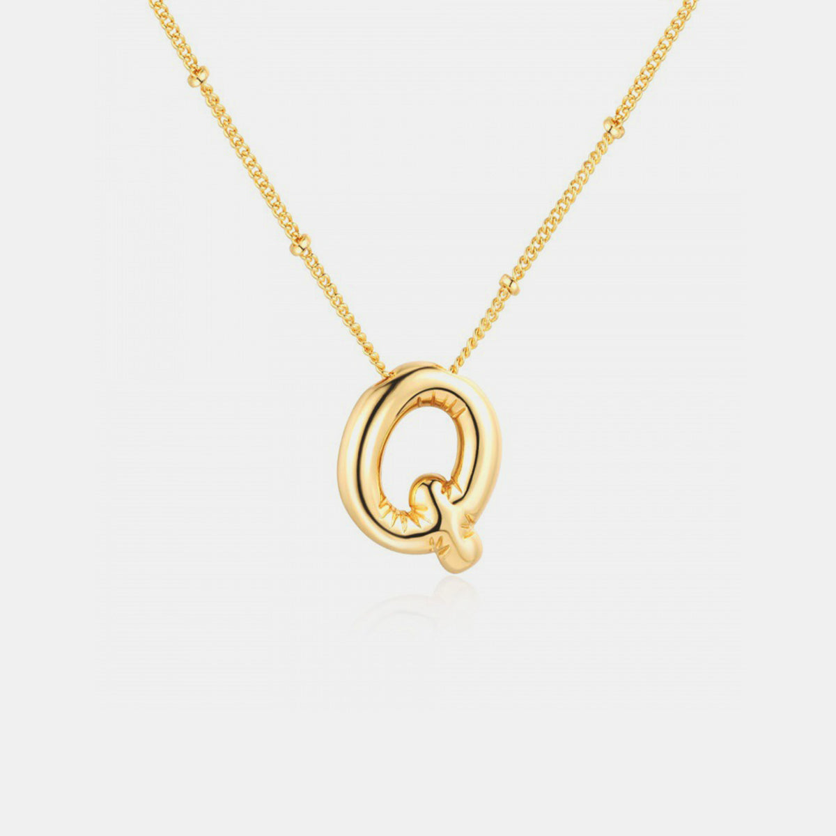 Bubble Initial Necklace: K - S