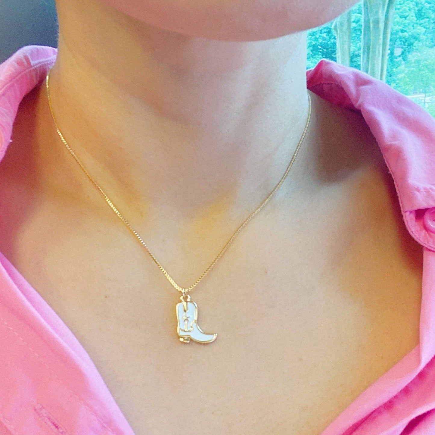 Cowgirl Boot Necklace