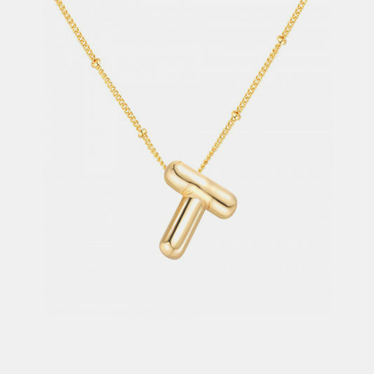 Bubble Initial Necklace: T - Z