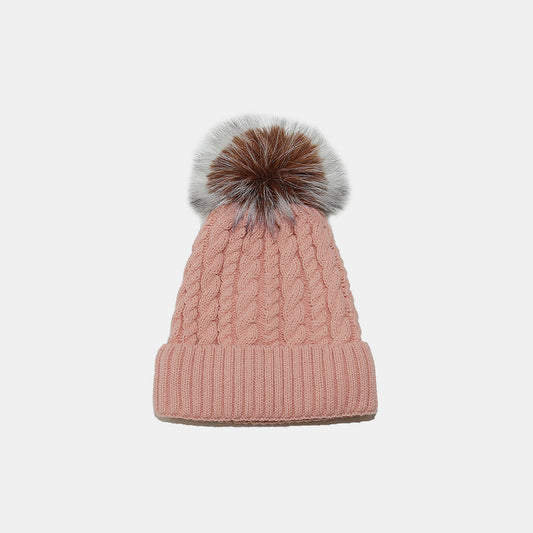 Cable Knit Pom Pom Beanie