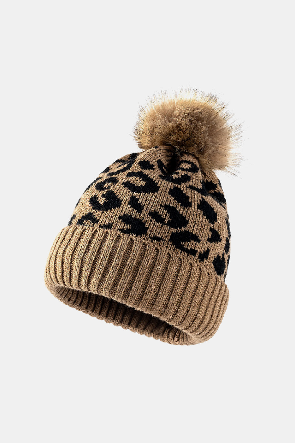 Leopard Pom Pom Beanie