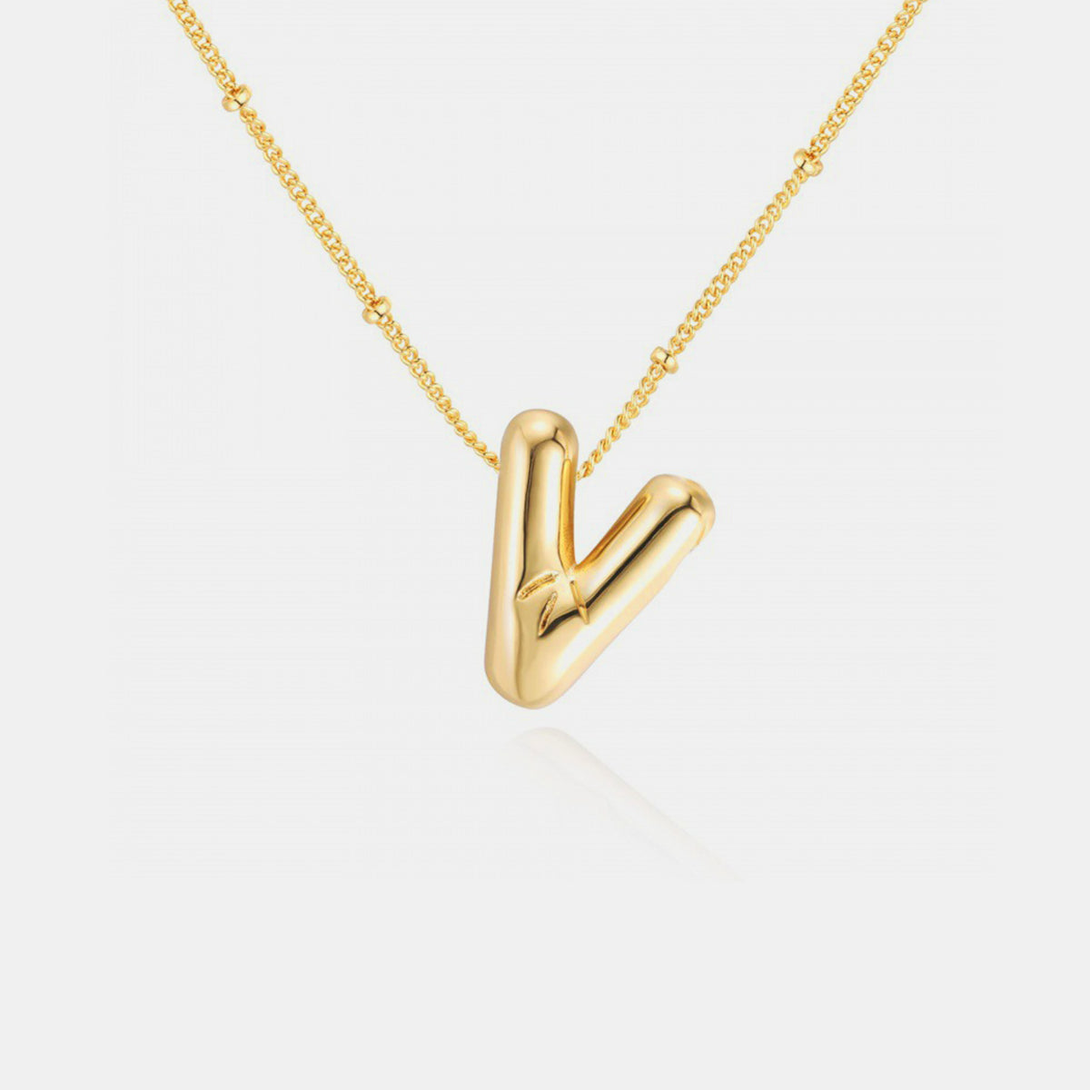 Bubble Initial Necklace: T - Z