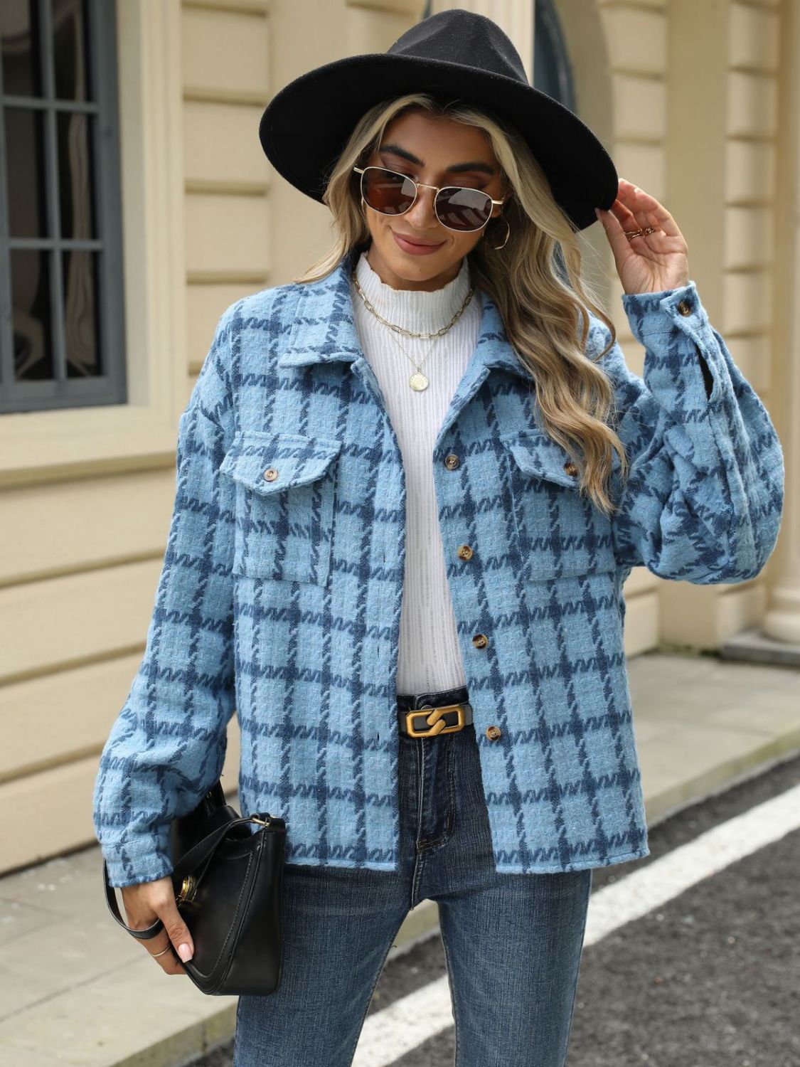 Plaid Collared Jacket