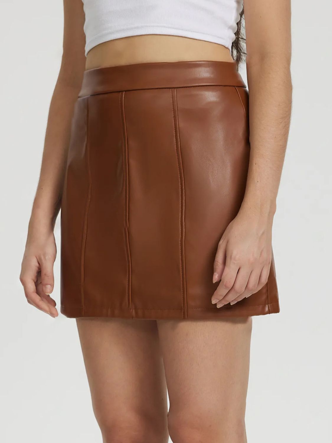 All Lined Up Mini Skirt