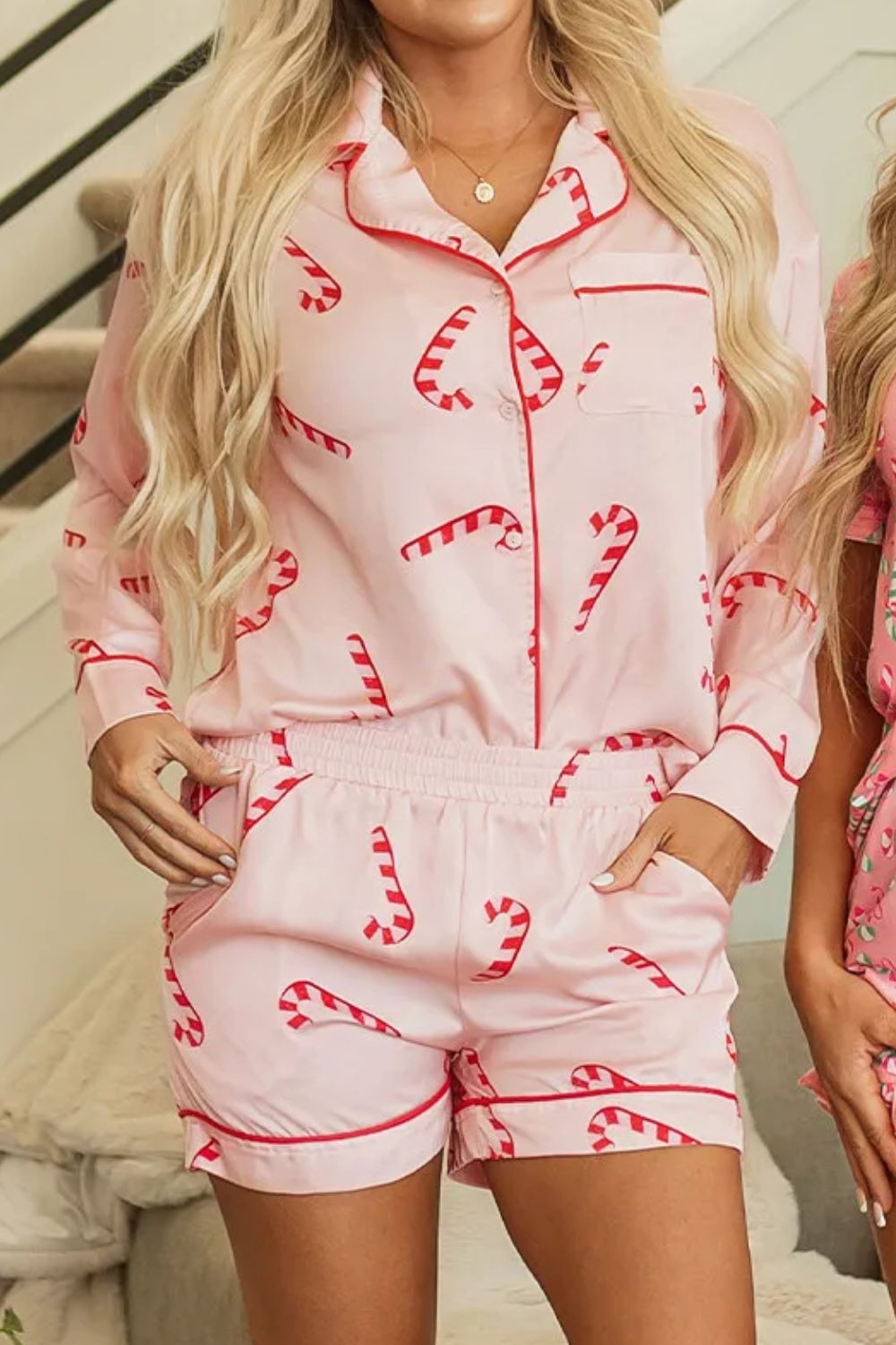 Candy Cane Lane Top and Shorts Lounge Set