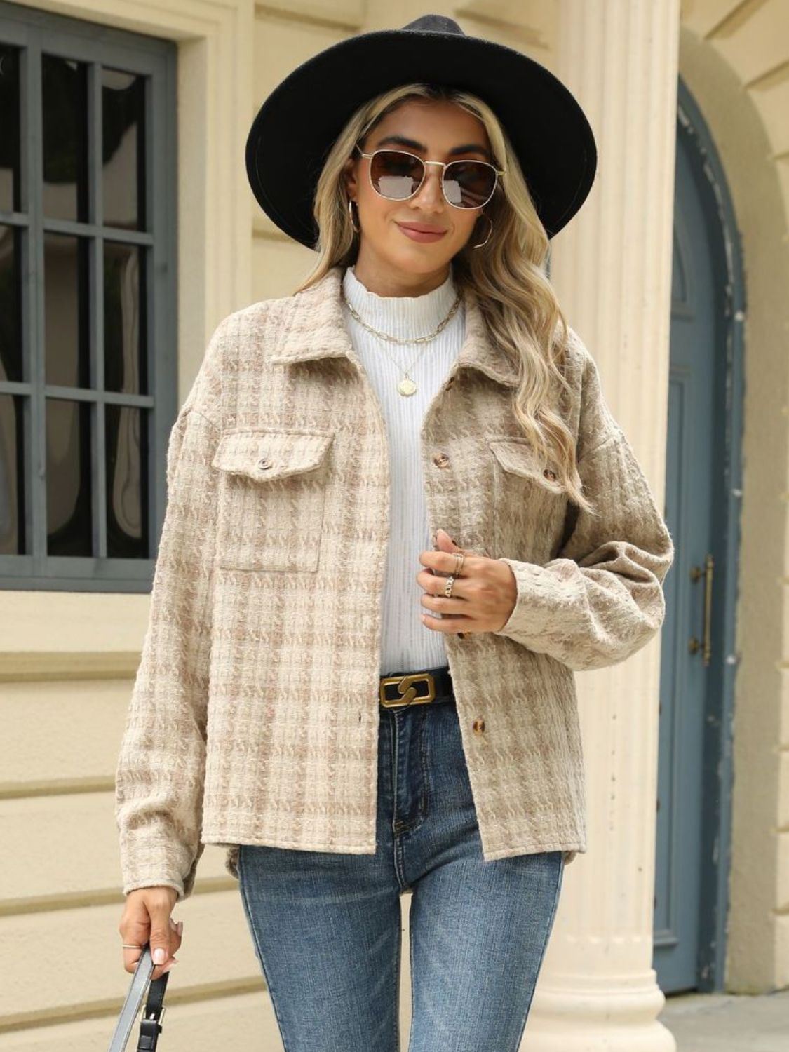 Plaid Collared Jacket