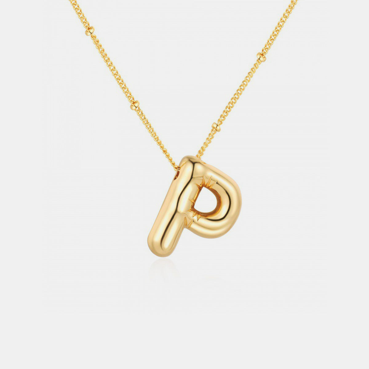 Bubble Initial Necklace: K - S