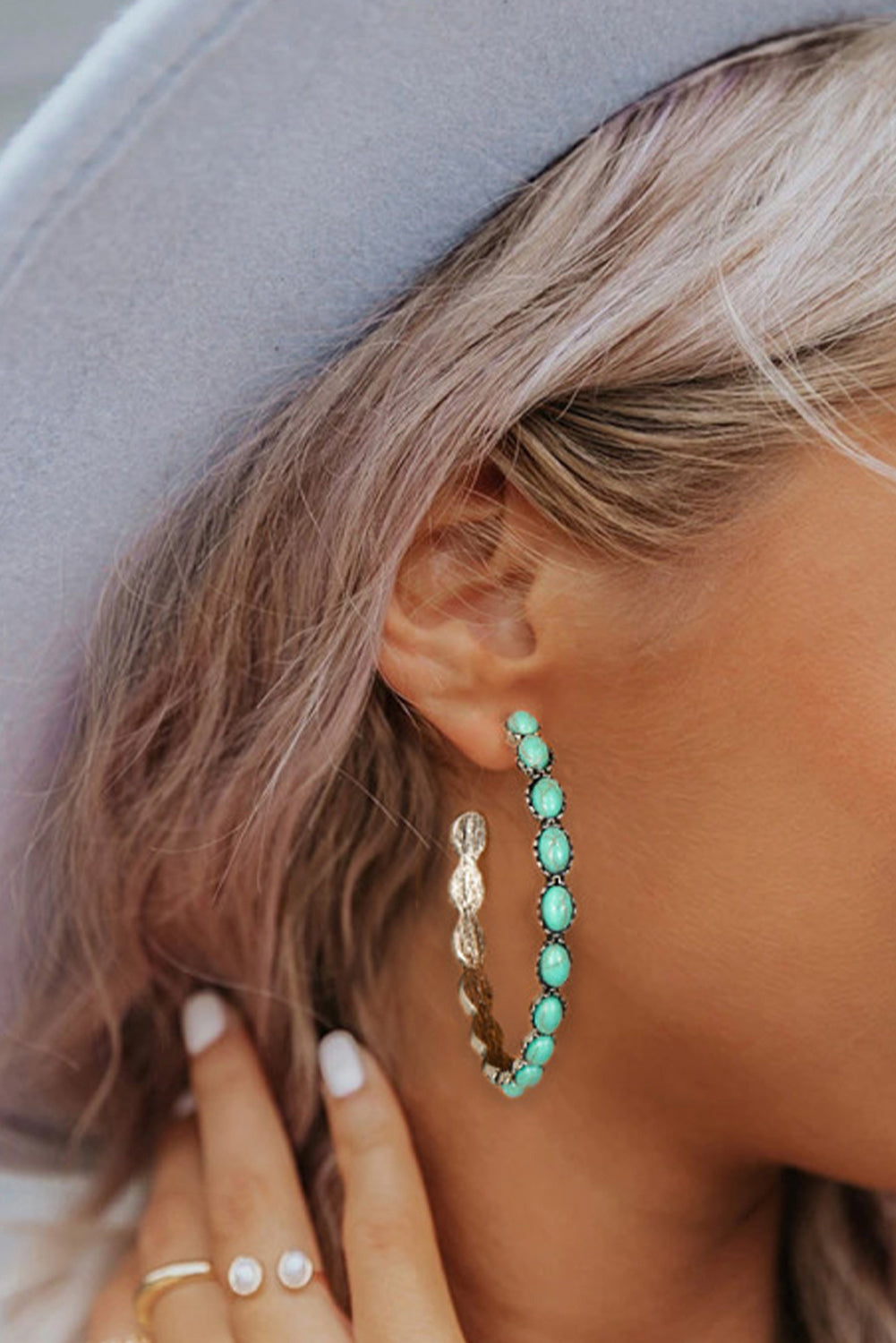 Vibrant Gemstone Hoops