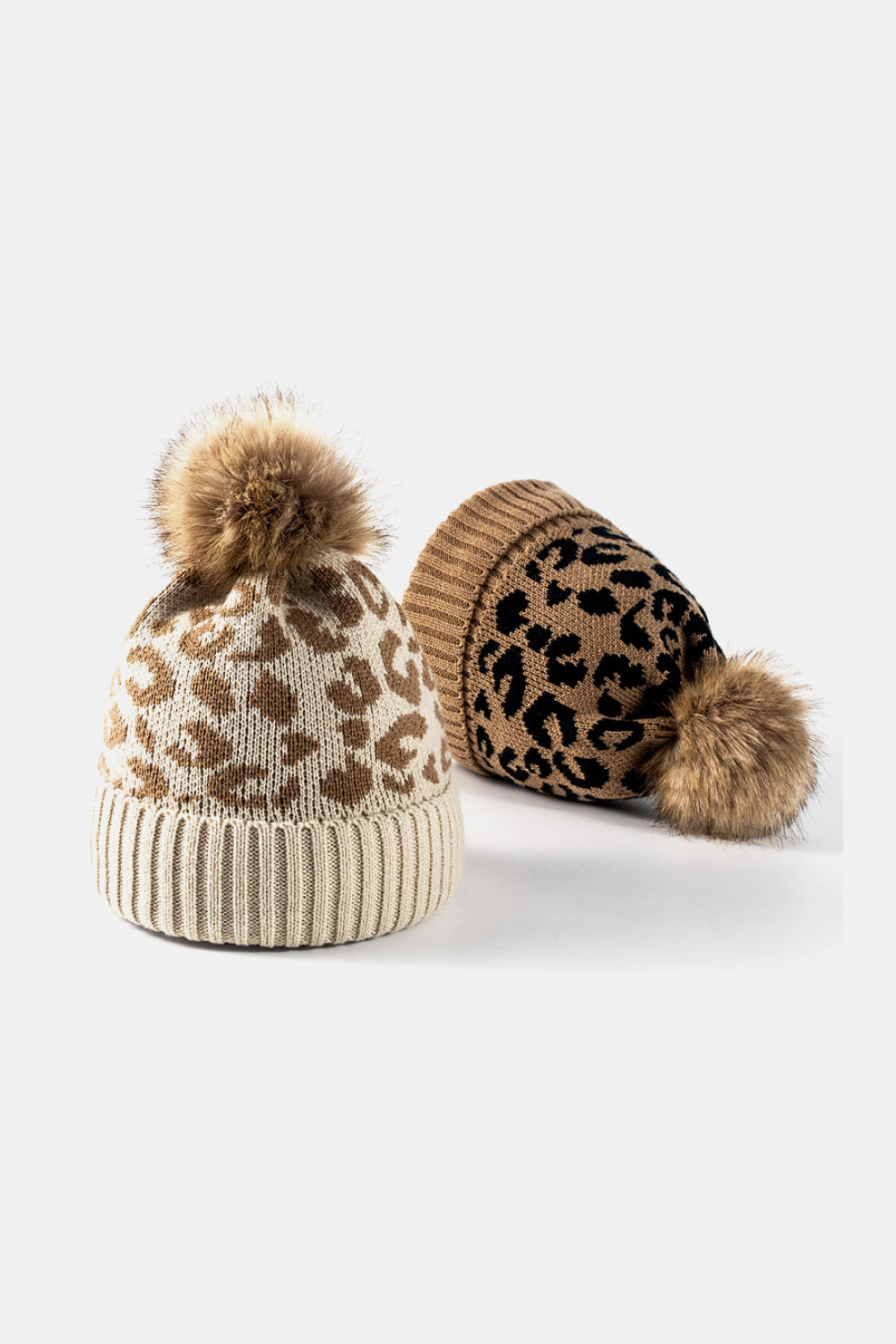 Leopard Pom Pom Beanie