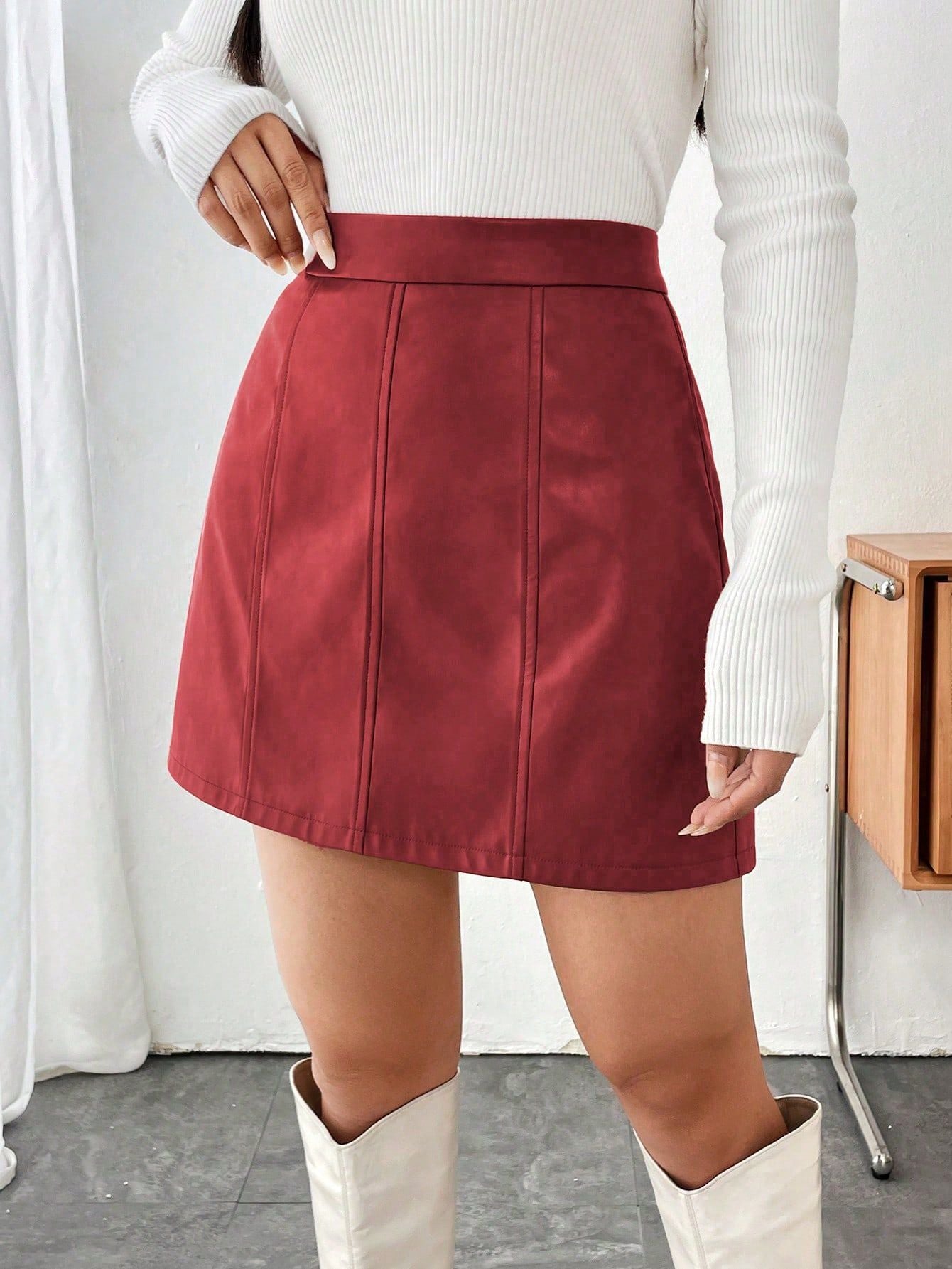 All Lined Up Mini Skirt