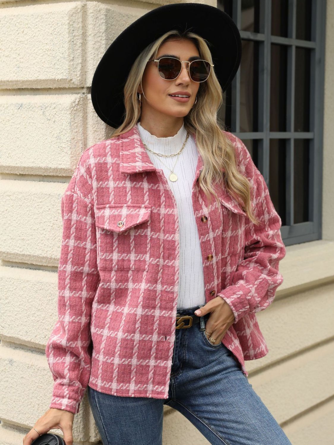 Plaid Collared Jacket