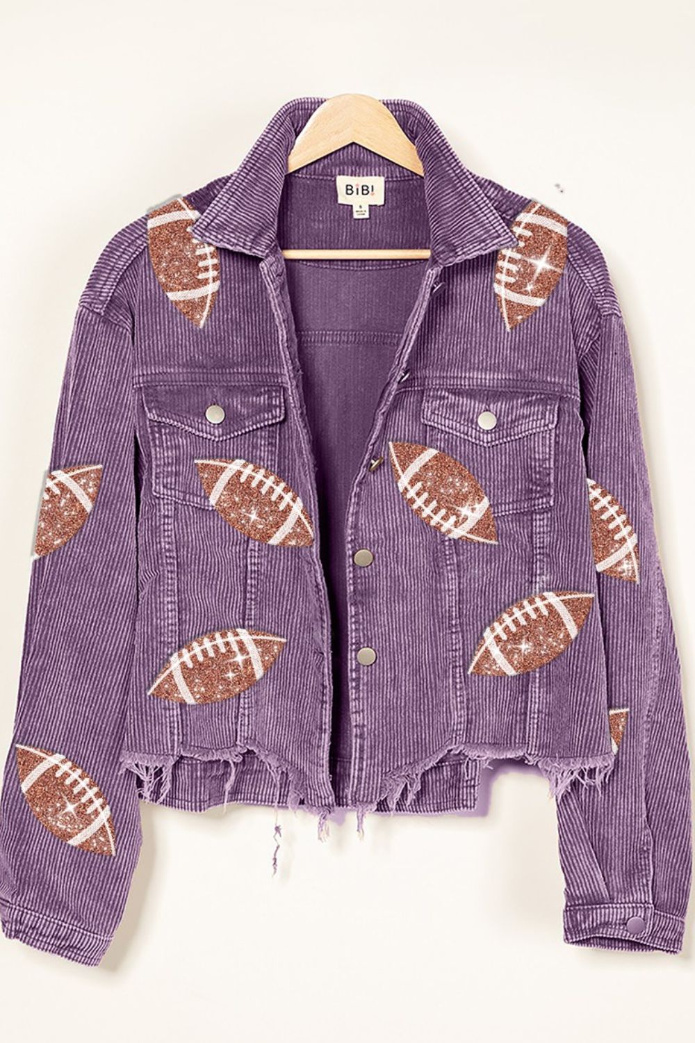 Sequin Football Corduroy Jacket