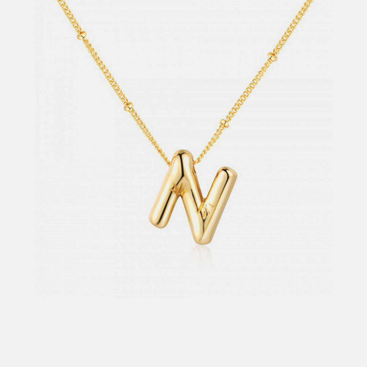 Bubble Initial Necklace: K - S