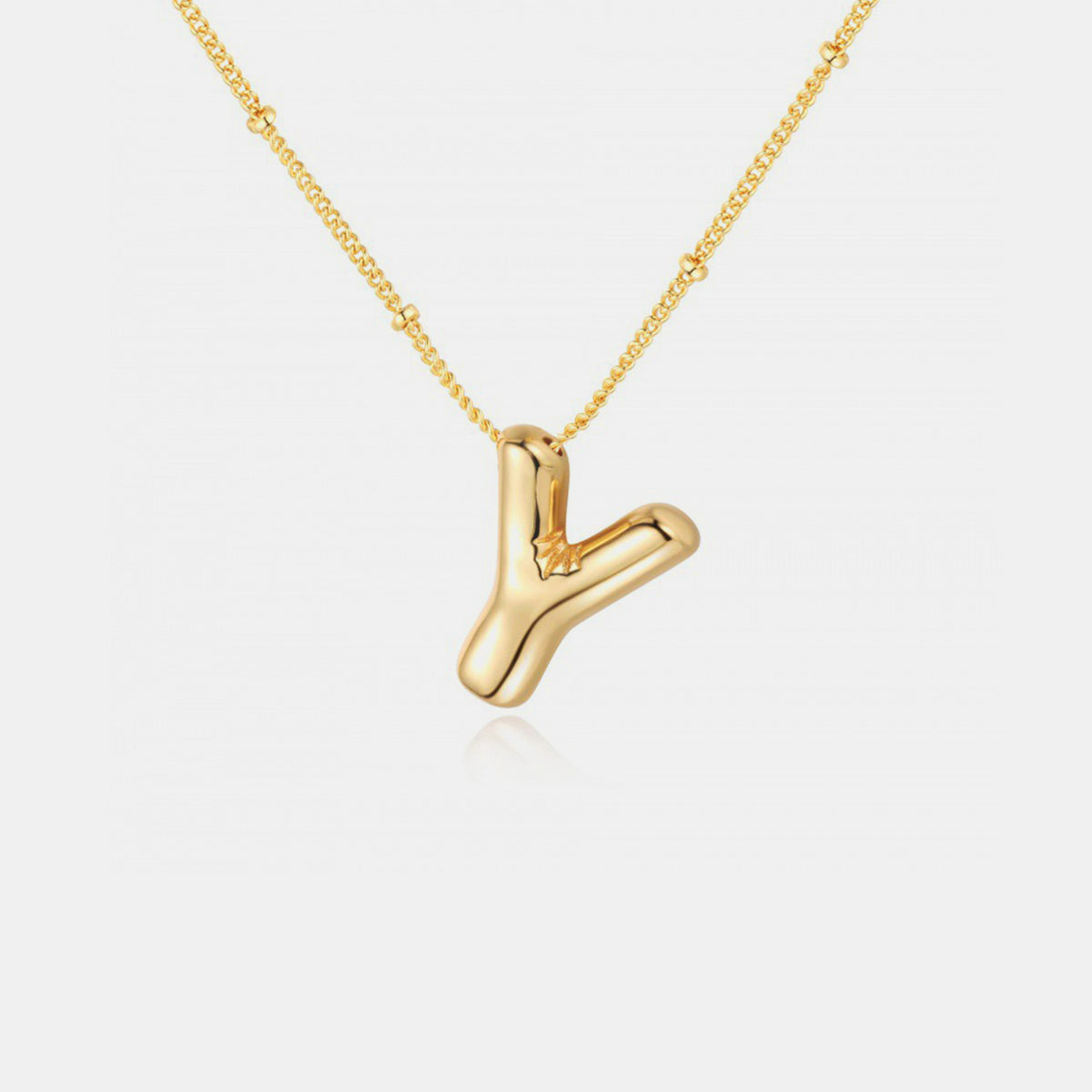 Bubble Initial Necklace: T - Z