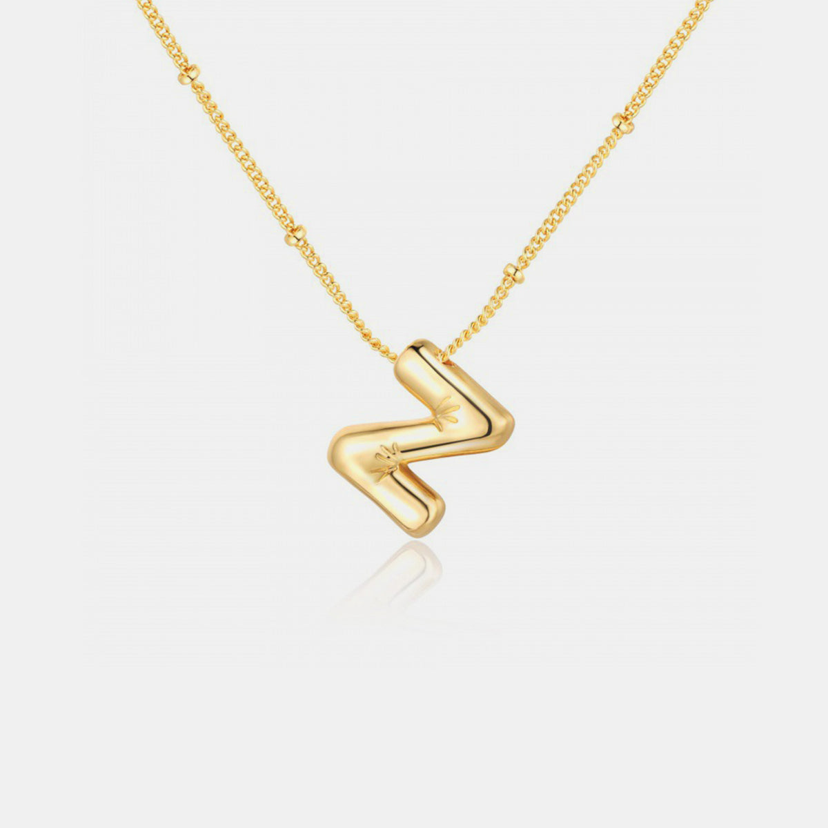 Bubble Initial Necklace: T - Z