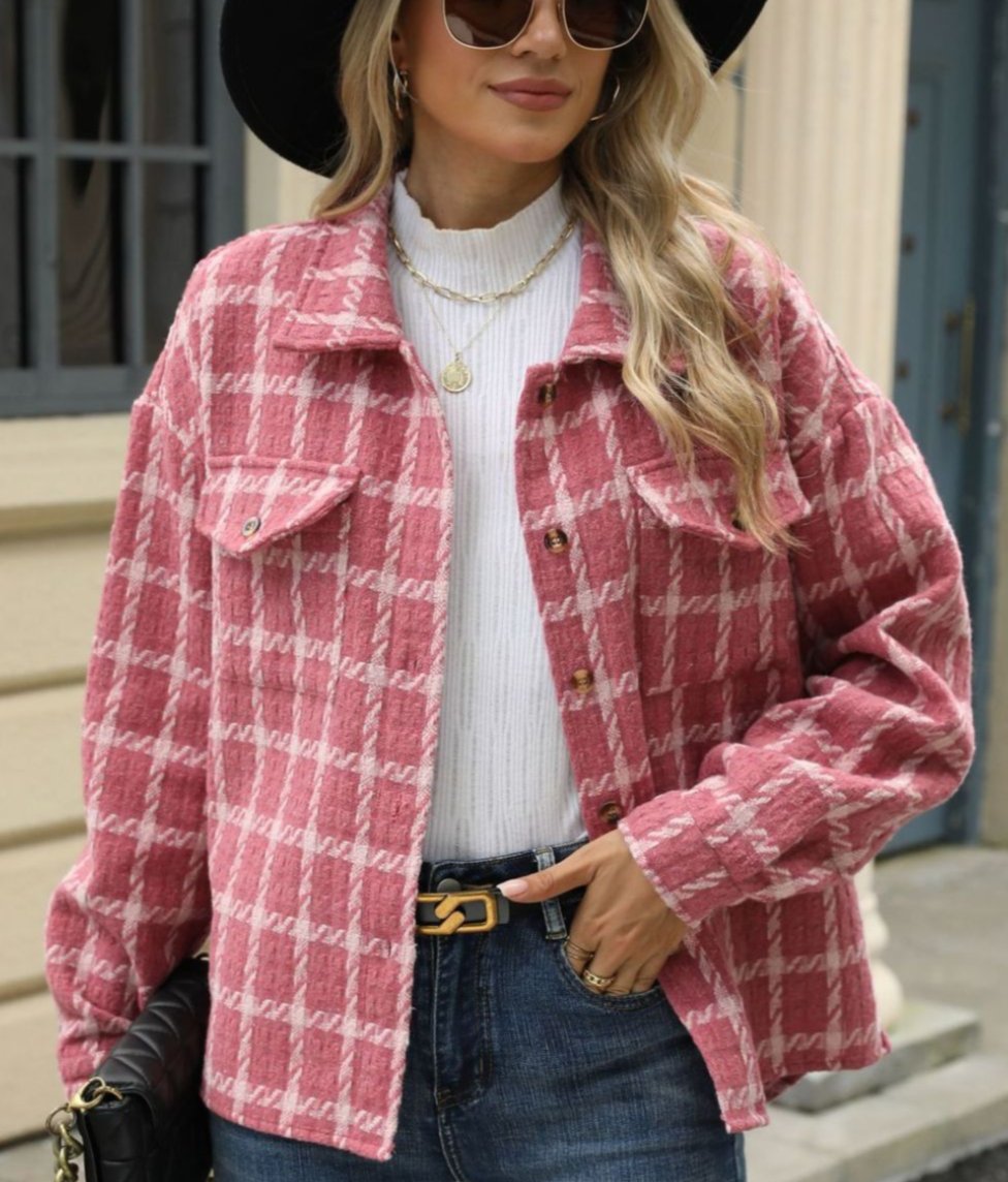 Plaid Collared Jacket