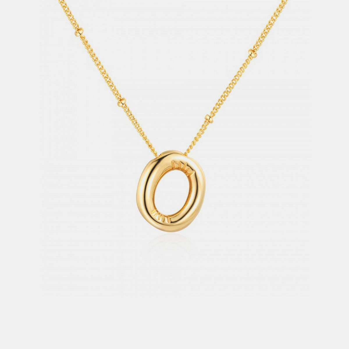 Bubble Initial Necklace: K - S