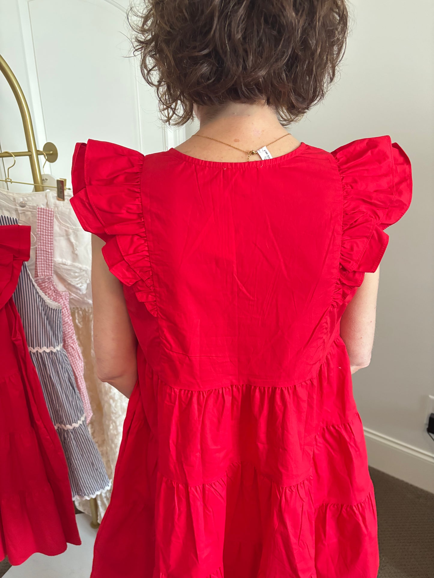 Red Hot Tiered Dress
