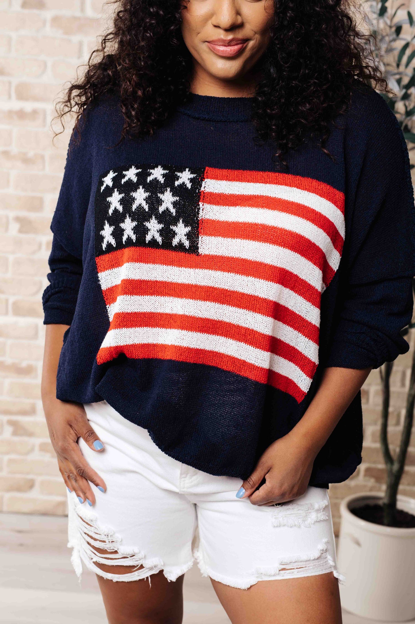 American Flag Pullover