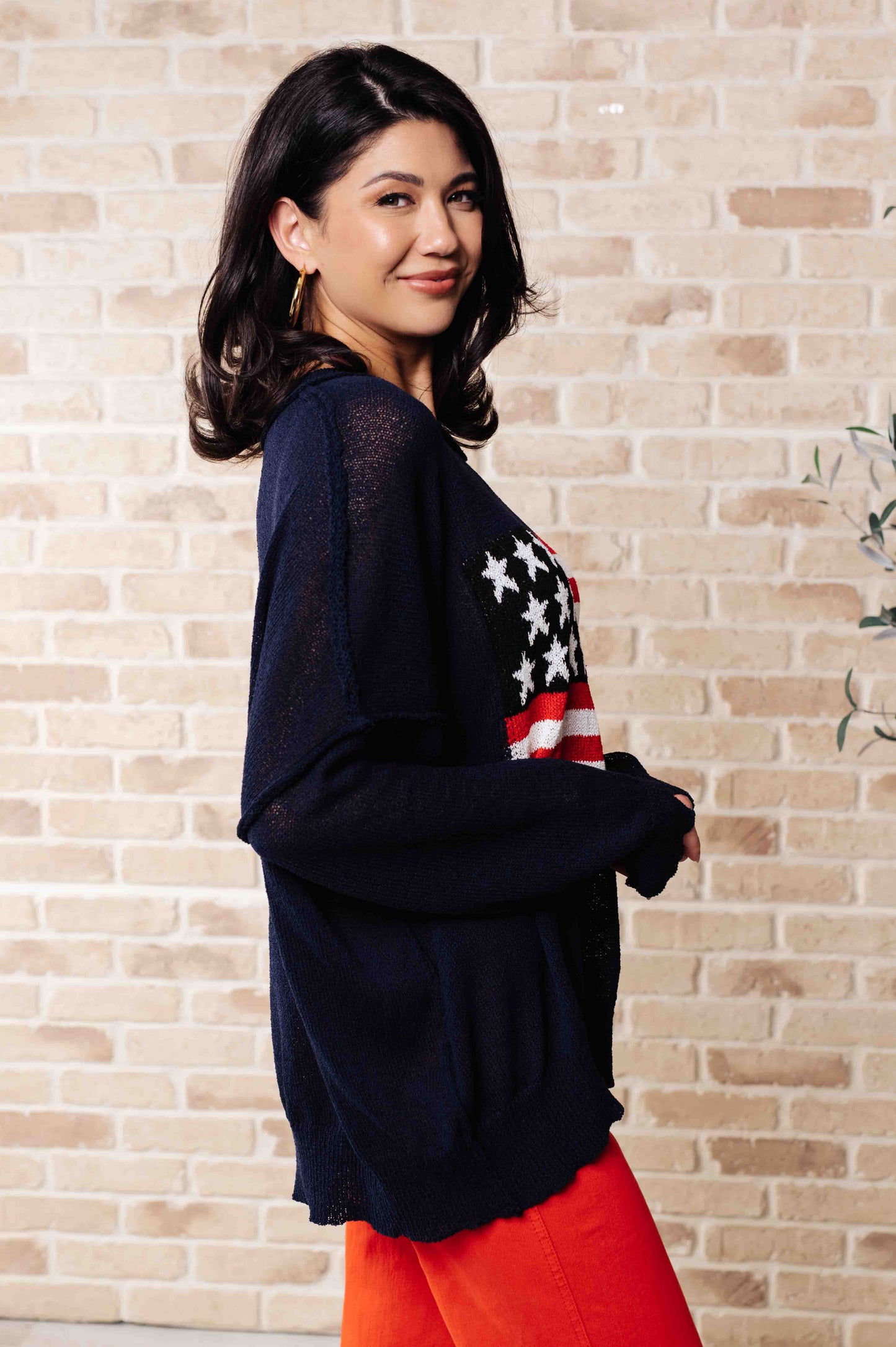 American Flag Pullover