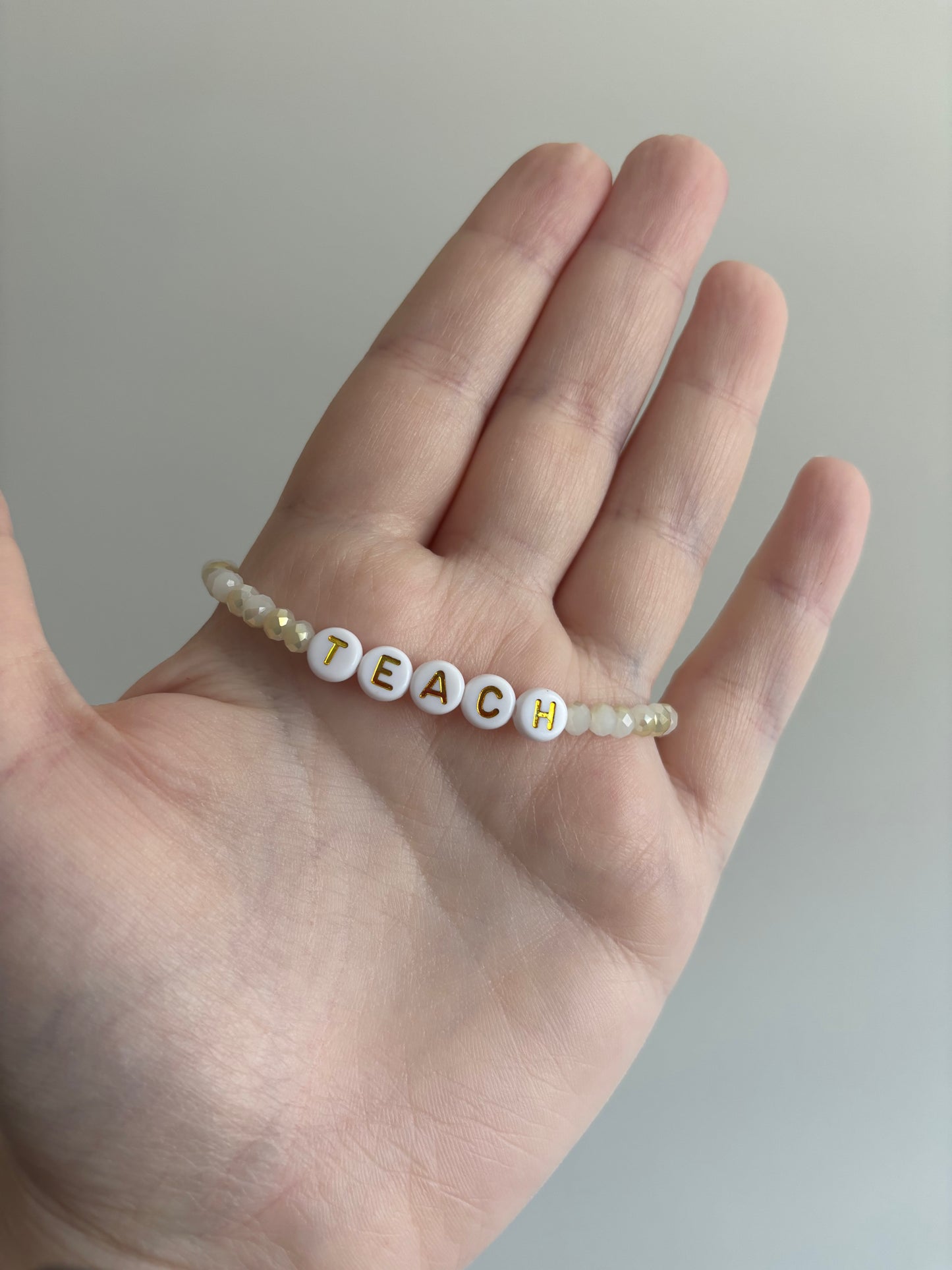 Assorted Beaded Bracelets - Words
