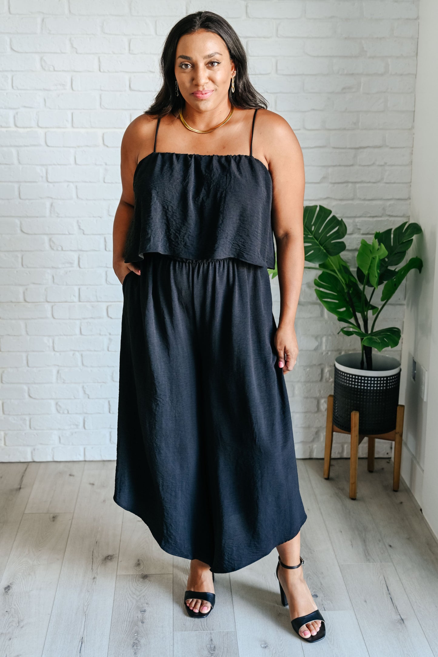 Black Tiered Jumpsuit