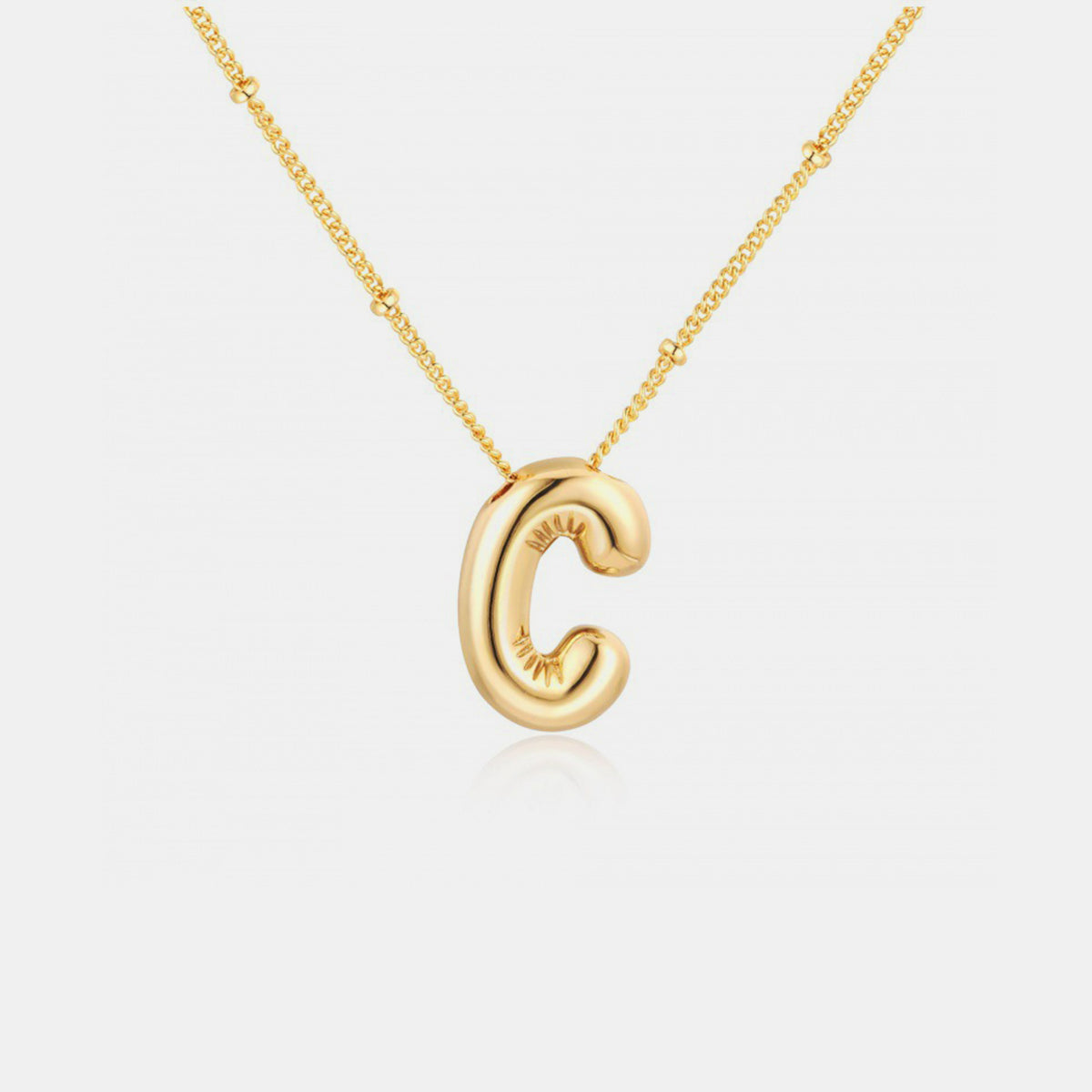 Bubble Initial Necklace: A - J