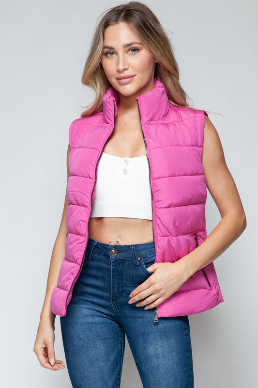 Pink Turtleneck Vest