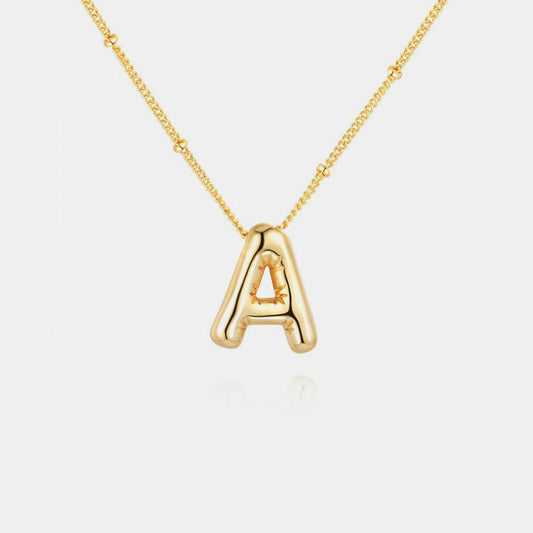 Bubble Initial Necklace: A - J