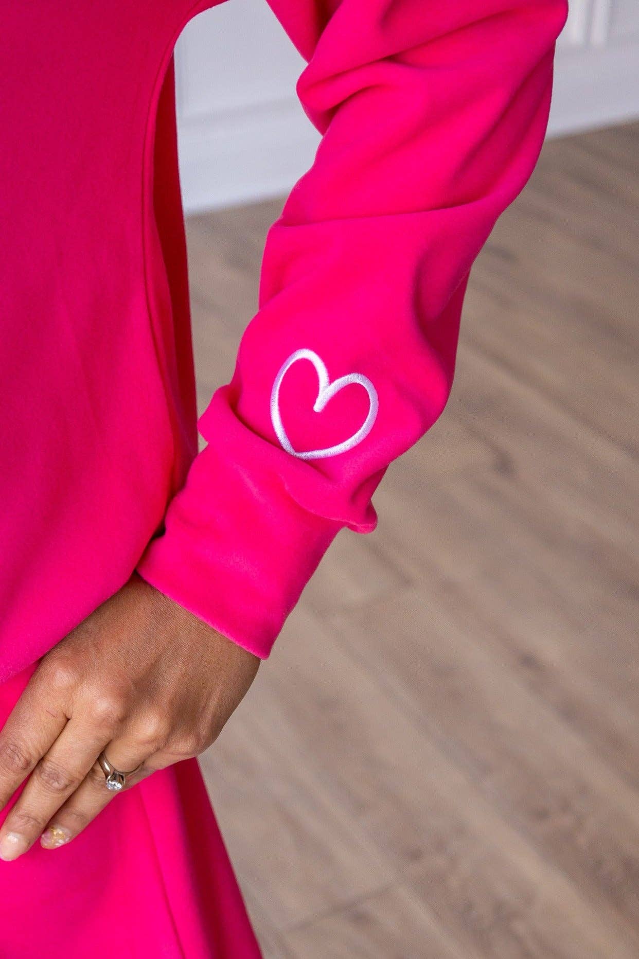 Hot Pink Heart Lounge Set: Top