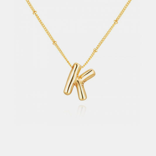 Bubble Initial Necklace: K - S