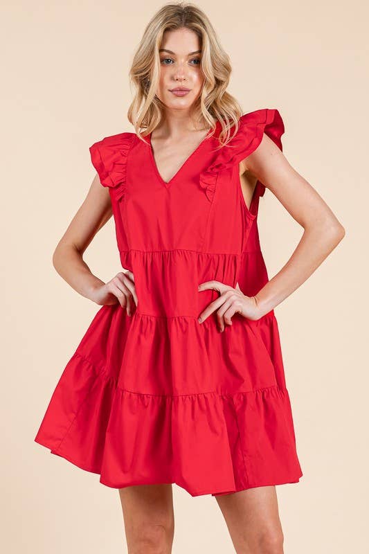 Red Hot Tiered Dress