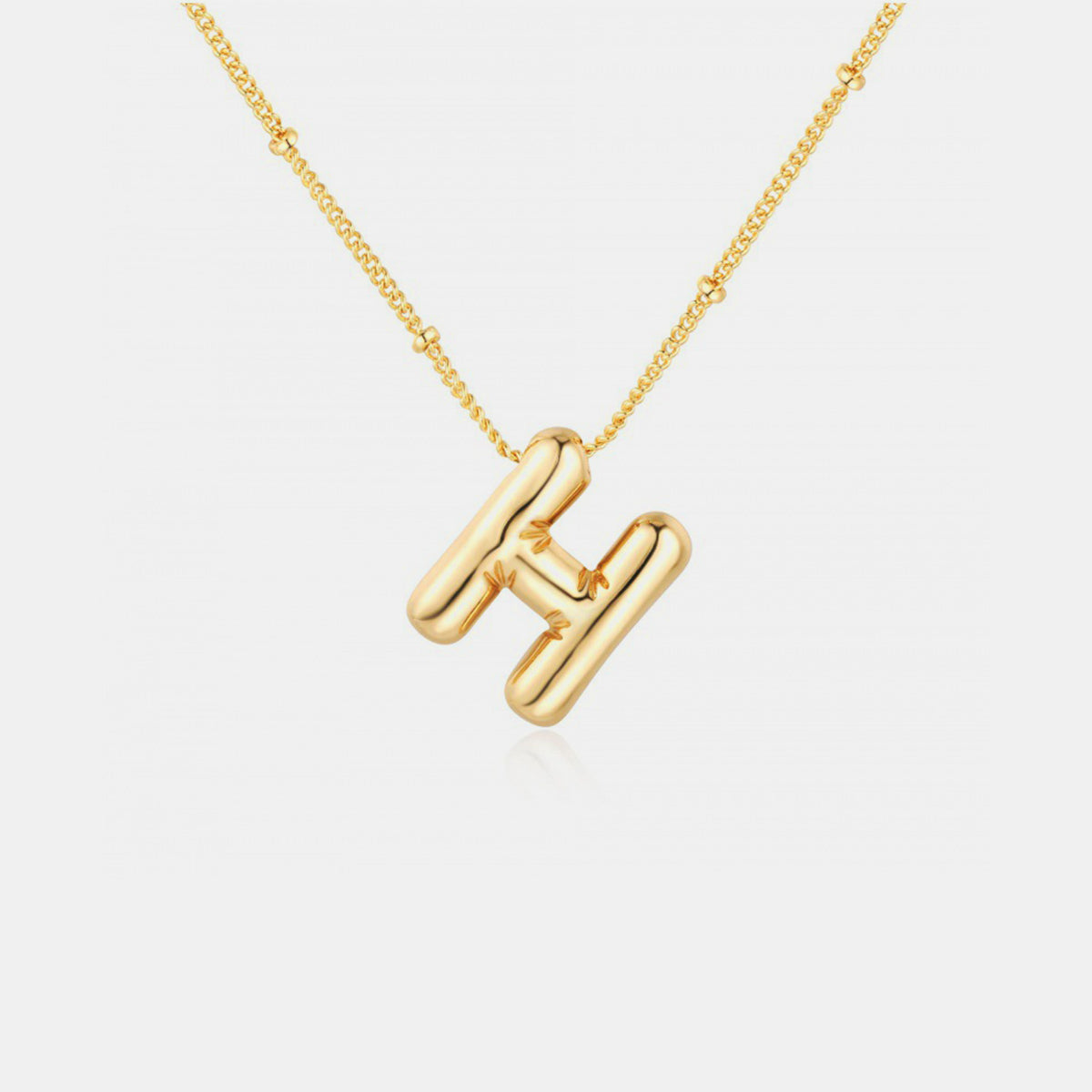 Bubble Initial Necklace: A - J