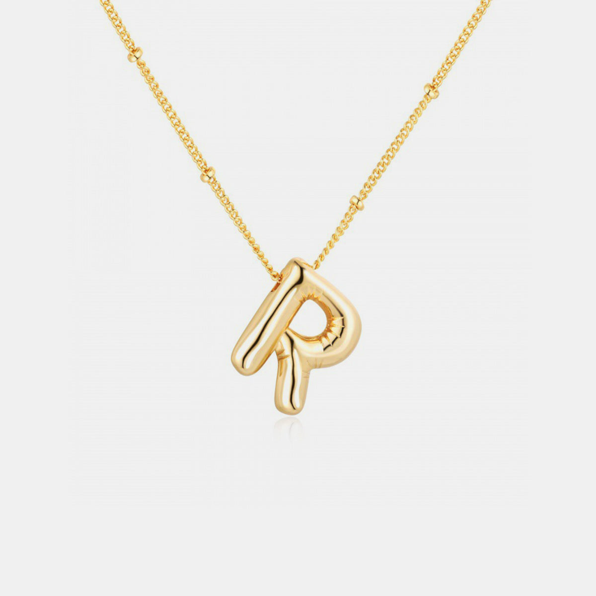 Bubble Initial Necklace: K - S