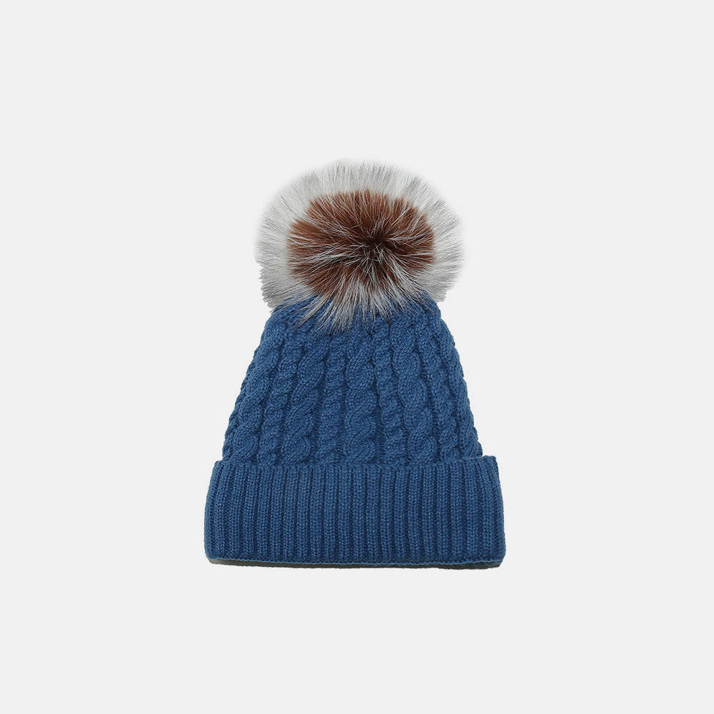 Cable Knit Pom Pom Beanie