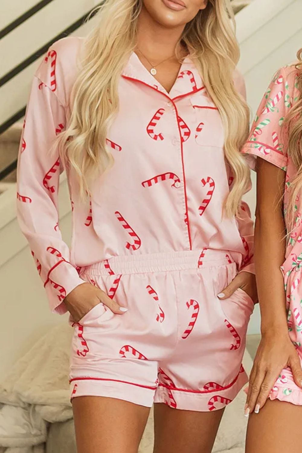 Candy Cane Lane Top and Shorts Lounge Set